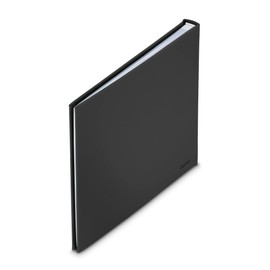 Hama Photo Album 28 x 24 cm (Photo Book with 50 White Pages, Photo Album for DIY and Gluing, Subtle Cover with Embossing) Black