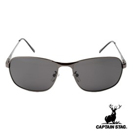 [キャプテンスタッグ] サングラス 偏光 メンズ サングラスケース付き ステンレススチール スモーク CSP-003-1-EH-72