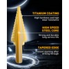 COMOWARE Step Drill Bit Set 5-Piece Titanium-Coated with Automatic Center