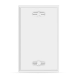TNP Blank Wall Plate Outlet Cover - Blank Faceplate Socket Insert Jack Plug Panel Cover Single Gang Standard Size (1 Pack,White)