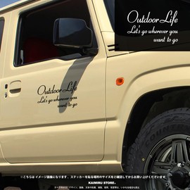 [KAIMIRU STORE] Hiace Jimny Cursive 4WD Van Universal Car Sticker Decal Sticker Outdoor Camping (k-437 White)