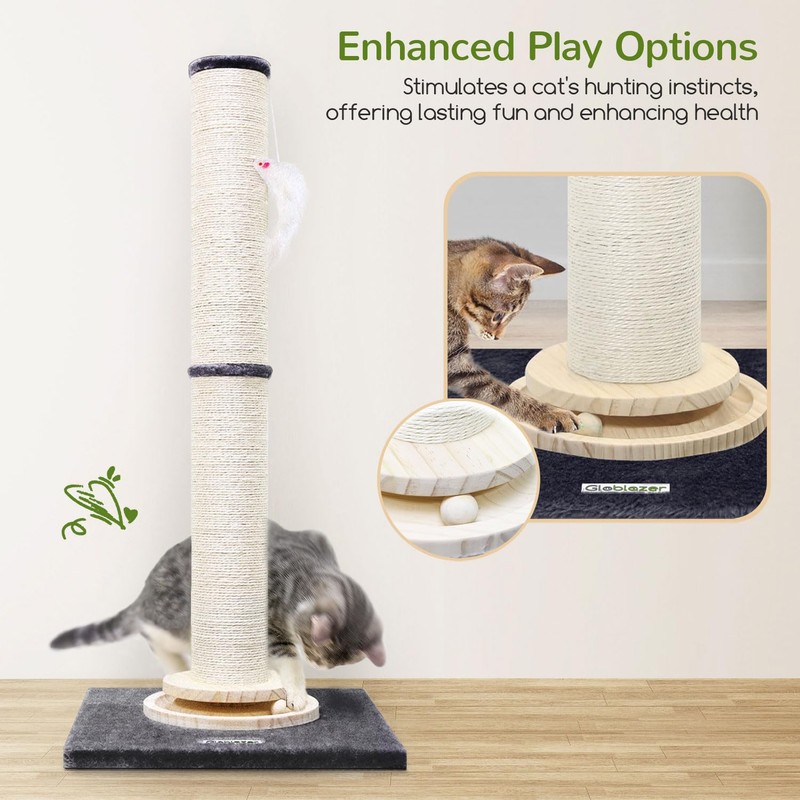 Globlazer 35in Tall 3.9-in Thick Cat Scratching Post for Adult