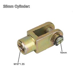 Pneumatic Air Cylinder Piston Rod Clevis Female Thread Metal Y Joint Ideal for Automatic Equipment 25mm Cylinder (M10x1.25)