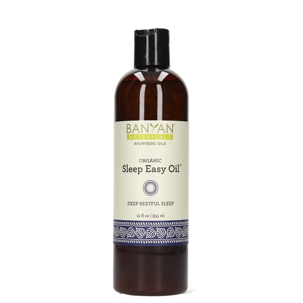 Banyan Botanicals Sleep Easy Oil – Organic Ayurvedic Herbal Oil – with Coconut Oil & Ashwagandha – Grounding and Calming – 12oz. – Non GMO Sustainably Sourced Vegan