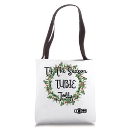 Christmas Gtube, Holidays, Tube Feeding, Jolly Warrior, Gift Tote Bag