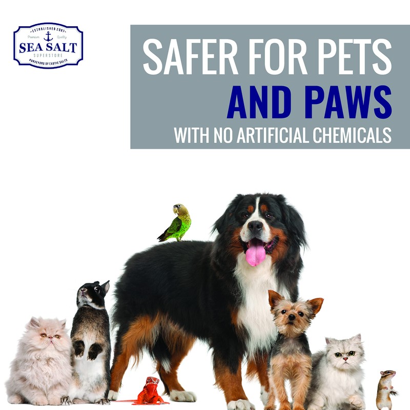 Ice Melt Salt for Sidewalks and Driveways - All-Natural Sea