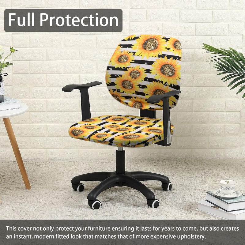 Office Chair Cover Stretchable Computer Desk Chair Seat Covers 2