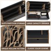 Dhmkfly Desk Organizer with Drawer Wood File Office Mail Organizer