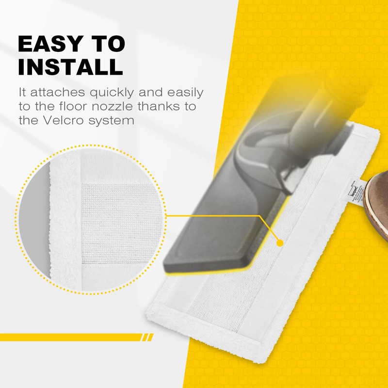 KEEPOW 5 Pack Microfibre Cloth Pads Compatible with Karcher EasyFix