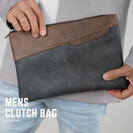 Sant BOLEN 2nd Bag, Clutch Bag, PU Leather, Wallet, Small, A5 B6, Black, Men's, Black