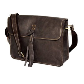 zarolo Unisex Casual Shoulder Bag, Messenger, Shoulder Bag, Cross Body, Suede Bag, Handbag, Italian Handmade M2030, dark brown