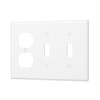 Bates- 3-Gang Light Switch and Outlet Cover Plate, Standard Size