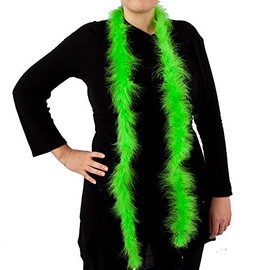 THECRAFTSHOP Marabou Feather Boa - Costume Party Accessory - Mardi Gras Decoration 6 ft Lime Green 15g