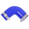 WQSING WQSING Silicone Rubber 90 Elbow w/Clamp Compatible with Peterbilt