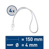 Sprenger Zeising (Spanngummi) mit Gummischlaufe und Haken – 4er Pack