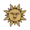 PinMart's Gold 3D Sun Face Sunshine Lapel Pin