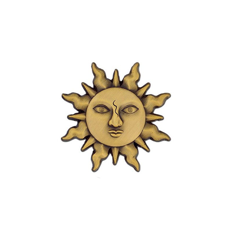 PinMart's Gold 3D Sun Face Sunshine Lapel Pin