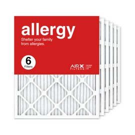20x25x1 Air Filter by AIRx Filters MERV 11 Pleated Furnace Filter HVAC AC Filters - Made in the USA - 6 Pack