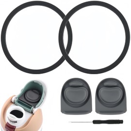 Joshey 4Pack Rubber Seal Replacement Gasket & Stopper Set, Compatible with Owala Freesip 24oz 32oz Bottle Spout Lid-Silicone Gasket Replacement Parts (Gray)