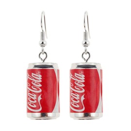 3D Mini Simulation Beer Bottle Earrings Drinks Bottle Drop Dangle Earrings Mug Can Earrings Creative Party Jewelry for Unisex-Cola