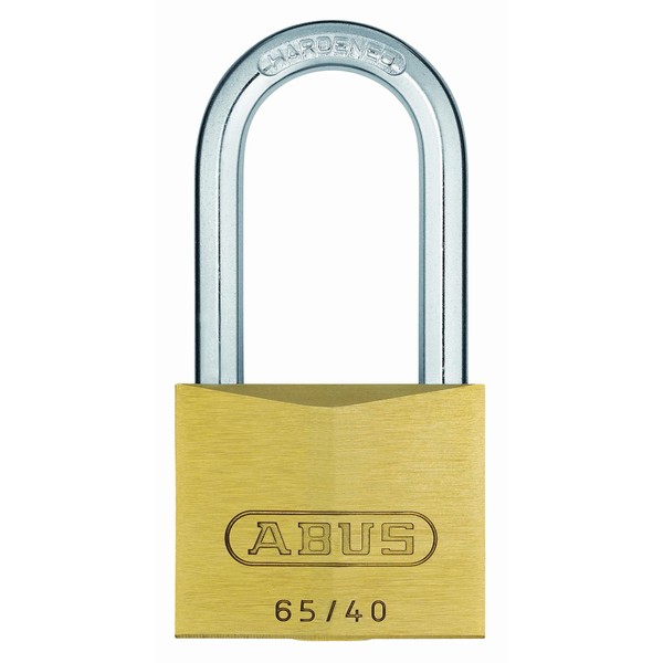 ABUS 12012 65/40HB40 40mm Long Shackle Brass Padlock with 6404 Alike Keyed