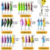 VINFUTIN Fishing Spoon Lures Kit, 30pcs Hard Fishing Spinner Baits
