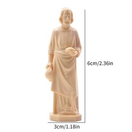 Xiciki St Joseph Statue for Selling Homes, Set with Instruction Cards and Prayer, St Joseph Statue to Sell Home, Saint Joseph Statue 2.36 Inches, Bookroom Statue, Complete Set