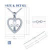 Yumilok 925 Sterling Silber Zirkonia Kreuz Herzanhänger Halskette Kette mit