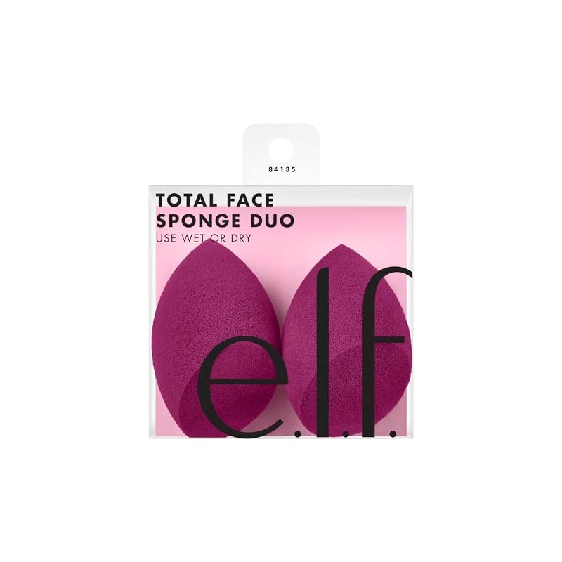 e.l.f. Cosmetics Total Face Sponge Duo, 2 unidades