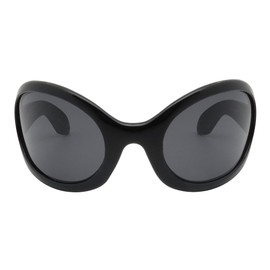 Pop Fashionwear Unisex Color Bug Eye Sunglasses Retro Rave Shades P501 (Black, BlackSmoke)