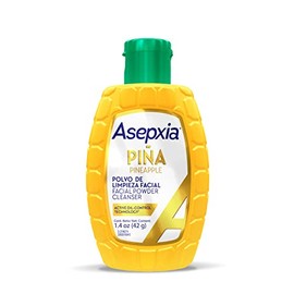 Asepxia Limpiador facial en polvo, lavado facial exfoliante no abrasivo con enzima de piña natural, espuma suave activada por agua para piel grasa, 1.