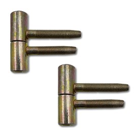 Door Hinges Door Hinges for Wooden Doors Interior Door Frame Hinges Fl 2 Two-Piece Diameter 16 mm, Drilling Hinges for Rebated Doors, Galvanised Steel (2, Yellow)