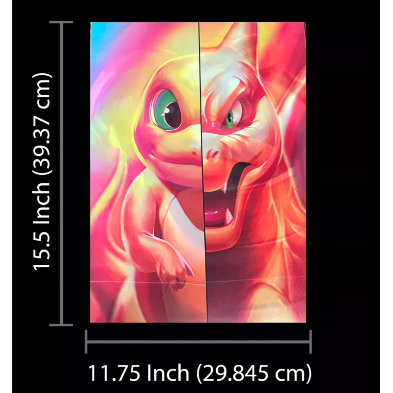 Unbranded Pokémon 3D Poster 3D Lenticular Flip Effect,3Images In One,
