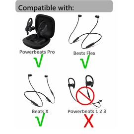 JNSA Replacement Ear Tips Eartips Ear Plug Ear Cap Compatible with Powebeats Pro, S/M/L/Double Flange Silicone Ear Tip 4 Size 12 Pairs, Fit in Charge Case, 12 Pairs Black 23