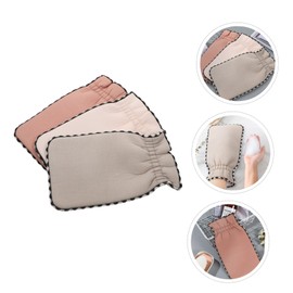 minkissy Bathroom Shower Gloves 3 Pcs Exfoliating Gloves Body Cleaning Scrubbing Stimulate Circulation Soft Material Daily Use