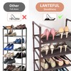 LANTEFUL 10 Tiers Tall Shoe Rack 20-25 Pairs Boots Organizer
