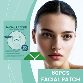 SexxLady 60 Stück Feuchtigkeitsspendend Anti Falten Pflaster, Gesichtsfalten Patches,Hautstraffende Face Lifting Tape, Falten Tape Gegen Stirnfalten, Geeignet für Die Tägliche Pflege