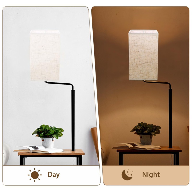 Housoutil Beige Square Lampshade, E27 Lampshade, Floor Lamp, Square, for