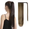 BARSDAR 26 inch Ponytail Extension Long Straight Wrap Around Clip
