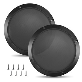 Odyalay 8'' Speaker Grill Cover 2 Packs 8 Inches Steel Mesh Speaker Subwoofer Grille Grill with 8 Screws- Black