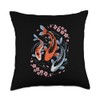 Sakura Flower Koi Fish Japanese Sakura Japanese Carp Throw Pillow