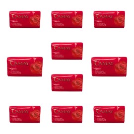 Camay 10 X Camay Classic Body Wash Bar Soap w/ Rose Essence & Subtle Scented, 4.98 oz.