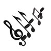 4Pcs Unique Iron Black Music Note Wall Sconce Candle Holder