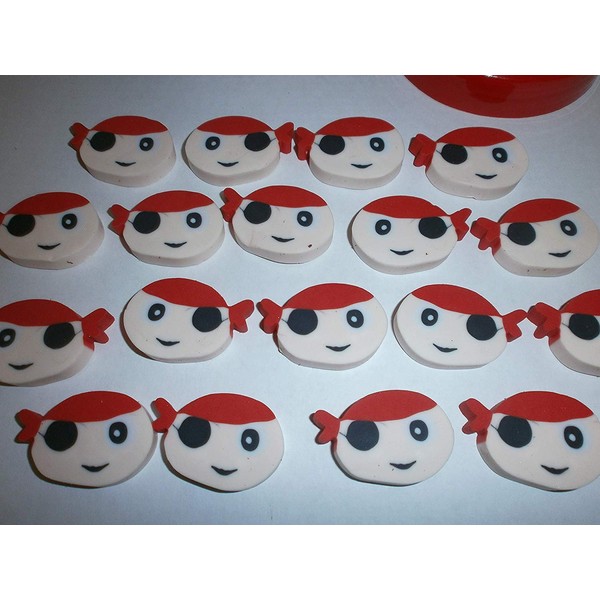 Schnoori Doo 20 Eraser Pirate Sea Robber School Eraser Party