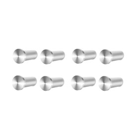 Giookuj Hook Drilling SUS304 Stainless Steel Wall Hooks Clothes Hooks Screws Coat Hooks Drilling Heavy Duty Silver 8 Packs