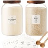 CZSZYGHBAO 2 PCS Large Glass Jar with Airtight Lid, Glass