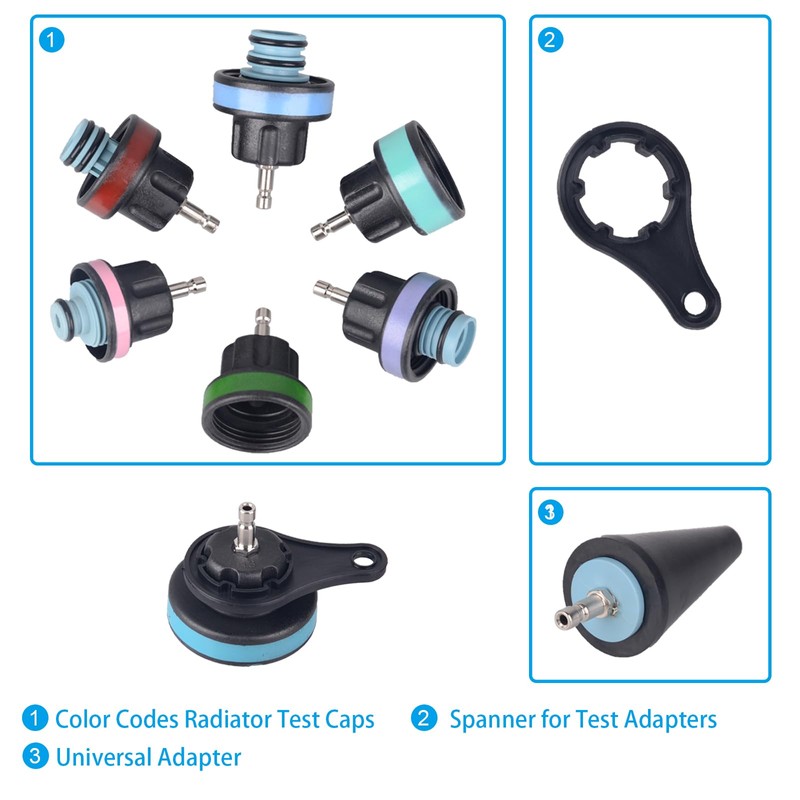 DAYUAN 28pcs Universal Radiator Pressure Tester Kit, coolant Pressure Tester