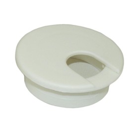MyCableMart 2IN Cut-Hole Size White Round Wire Management Grommet with Removable Lid
