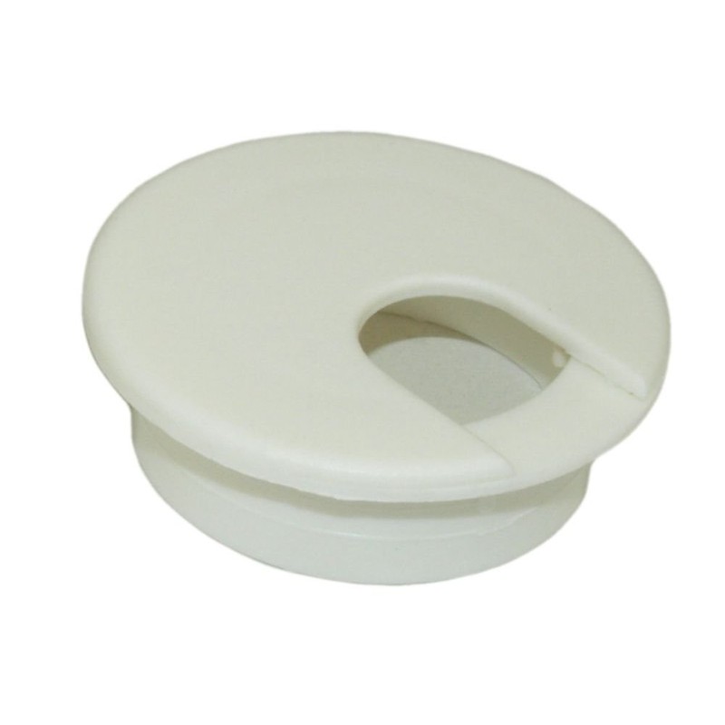 MyCableMart 2IN Cut-Hole Size White Round Wire Management Grommet with