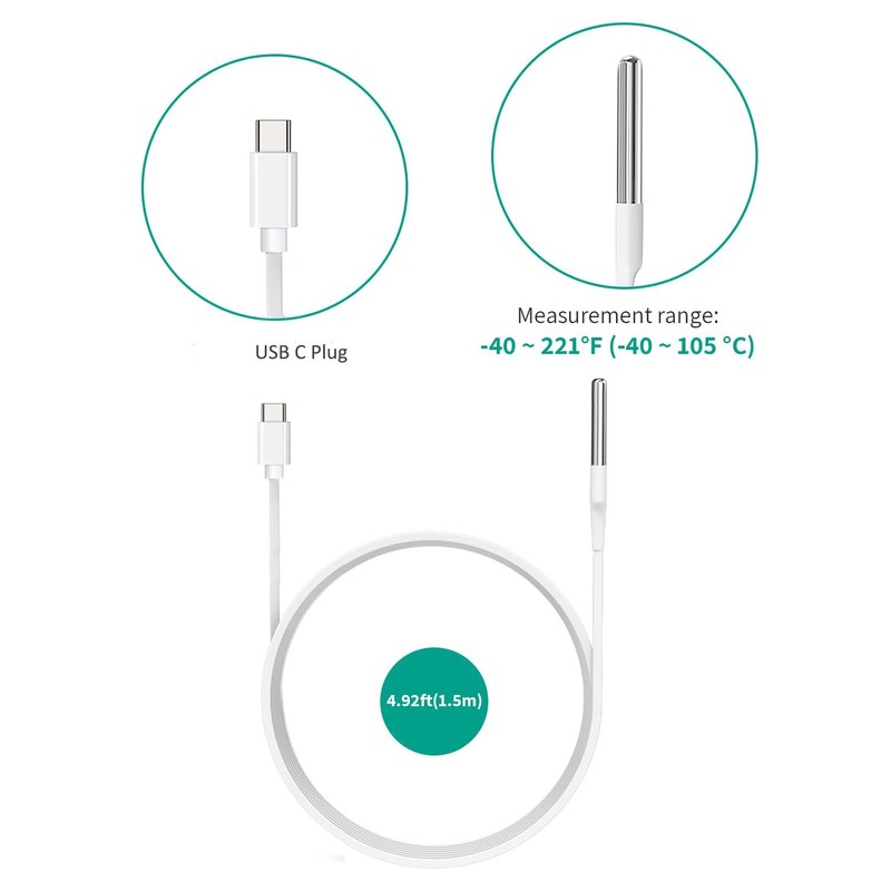 MOCREO USB C Probe Cable H5Lite Hub, NS1, MS1, and